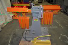 3000 lb. Regal #3000-18-DRNP-111, double end non-motorized uncoiler, 24" mandrel, 60" outside dimensions