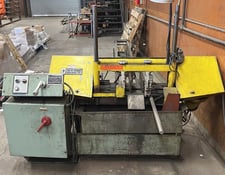 9" x 18" W.f. Wells #W-9, horizontal band saw, 1" x .035" x 11' 6" blade, 60-300 FPM, twin post, coolant