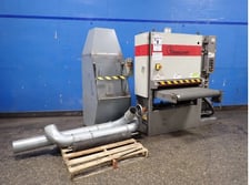 Timesavers #137-1HPM, Abrasive Finishing Machine, 37" x75" abrasive belt, 20 HP, variable speed, 2001