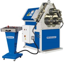 4" x 4" x 3/8" Bendmak #PRO-100, angle roll, digital read out, hydraulic guide rolls, variable speed, 12.4"