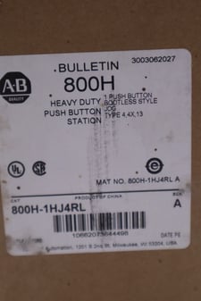 Allen-bradley 800h-1hj4rl heavy duty switch push button ser a stock #054-a
