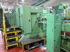 3/8" x 3.14" Asahi Okuma #AOT-10B, 2 die 2 blow cold header, 3" kickout length, 200 PPM