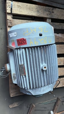 75 HP 3550 RPM Reliance, Frame 365TS, TEFC, 460 Volts