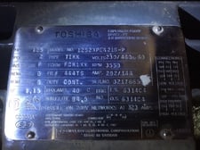 125 HP 3600 RPM Toshiba, Frame 444TS, dual lbl, 1.15 service factor, new, 460 Volts