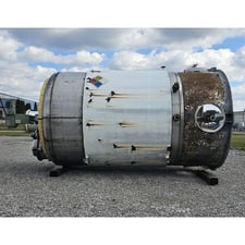 6850 gallon Stainless Steel Liquid mix tank, Carbon Steel jacketed, 120" diameter x 140" Stainless Steel tank