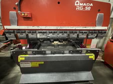 55 Ton, Amada #RG-50, hydraulic press brake, 6' overall, 59.84" between housing, 3.9" stroke, 15.75" throat
