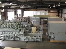 4200 KW Waukesha #12V-AT27GL, Natural gas generator,open, 12470 V.2004,,#090975