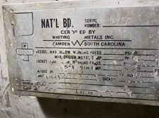 2000 gallon Whiting Metals, 316 Stainless Steel horizontal pressure tank, 150 psi/FV, dish top & bottom 1997