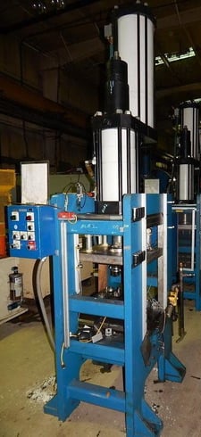 120 Ton, Farger &Joosten, multipower air/oil press, 7.9 stroke, 26" DL, 24" x17"bed, 24" passline