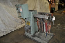 2500 lb. CWP #2500-18M, motorized uncoiler, 24" mandrel width, 60" outside dimensions, 15"-20" ID, manual