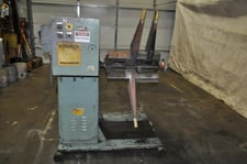 2500 lb. CWP #2500-18M, motorized uncoiler, 24" mandrel width, 60" outside dimensions, 15"-20" ID, manual