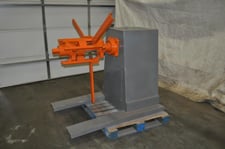 6000 lb. Jaco, non-motorized uncoiler, 20" mandrel, 72" outside dimensions, 16"-20" ID, manual expansion /