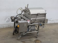 5 cu.ft. Rietz #RS-10-K3632-4, 304 Stainless Steel jacketed dual trough vacuum paddle blender, mounted on