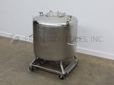 300 gallon Mueller, 316 Stainless Steel, internal pressure / vacuum tank, 46" dia x 48" deep with a 40"