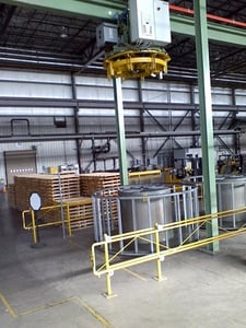 Medium & large copper tube receiving baskets, 10' OD w/50' OD hub & 34" tall medium, 10' OD w/5' hub & 60"