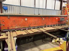 1/4" x 13' Amada #M-4045, mechanical squaring shear, 174" blade length, 50 SPM, 40" front operated power back