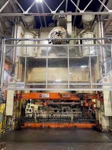 1330 Ton, Niagara #SE4-1330-186-84, straight side double crank mechanical metal stamping transfer press, 24"