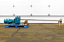 7.5 HP Brawn #21BTD7.5, mixer, (4) 24" x10" blades, 316 Stainless Steel shaft & blades, gear reducer