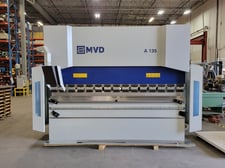 135 Ton, MVD iBend #A135-3100, CNC hydraulic press brake, 10' overall, 102.36" between housing, 8.27"stroke