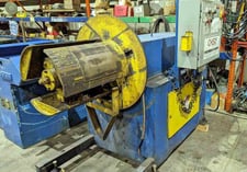 6000 lb. Minster / CHS #R60-18, uncoiler, 18" width, 60" O.D., 20"-24" ID, hydraulic expansion, 3-leaf