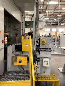 36" x .156" Perfecto #EF-600, servo roll feed, 6" roll diameter