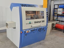Weinig #Unimat-500, feed through moulder, 5-heads, 9-1/16" x 4-3/4" capacity, 1-9/16" spindle diameter, 2006