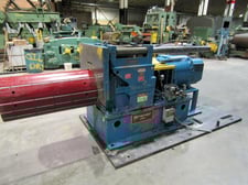 20000 lb. Braner, wide recoiler, 36" wide, 41" drum face, 20" plastic filler plates, 100 HP, 850 RPM