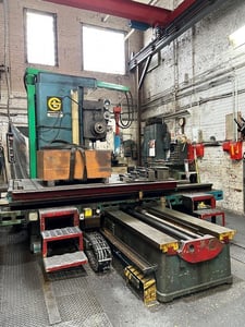 5" Giddings & Lewis #70A-DP5-T Fraser, table type horizontal boring mill, 60" x98" table, #50 NS, 1967