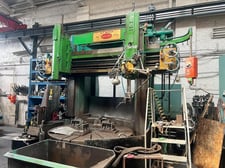 74" Bullard #Cutmaster, vertical boring mill, 82" swing, 62" under rail, 40 HP, ram head, 5 pos turret head