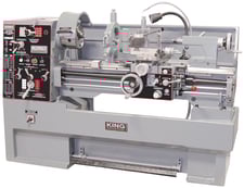 16"/22" x 40" King Canada #KC-1640ML/KM-055, gearhead metal lathe w/ taper attachment, 2" bore, #6MT, 4 HP