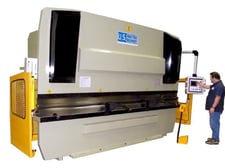 200 Ton, U.S. Industrial #USHB200-10, CNC hydraulic press brake, 10' overall, 102.3" between housing, 2.75"