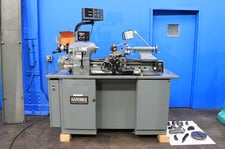 11" x 18" Hardinge #HLV-H, precision engine lathe, 1.25" hole, 125-3000 RPM, variable speed, threading, 5C