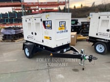 30 KW Caterpillar #XQ35KVA, mobile diesel generator set, 634 hours, 2020