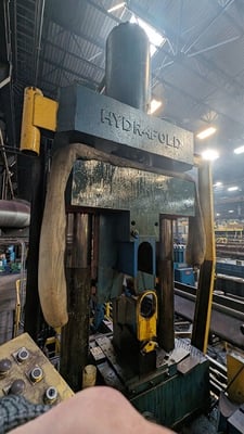 Hydrafold, motorized tube pointer/swager, feed table