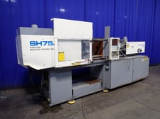 75 Ton, Sumitomo #SE-75-NIV-A, Injection Molder,W/Sumitomo Niv Control, 21" x 21" Platen