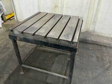 36" x 36" T-slotted plate with stand, 7 T-slots