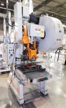 40 Ton, Rousselle #4, OBI press, 3" stroke, 12" Shut Height, 3-1/2" adj, 16" x 26" bed, (3 available)