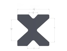 144" L x 5.25" H, Age #4X7, 4 Way Die, Bottom Die, 1" / 2" / 3" / 3" openings, Flame Hardened