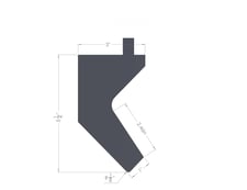 144" L x 5.25" H, Age #GNP9, Gooseneck Punch, Top Die, Flame Hardened