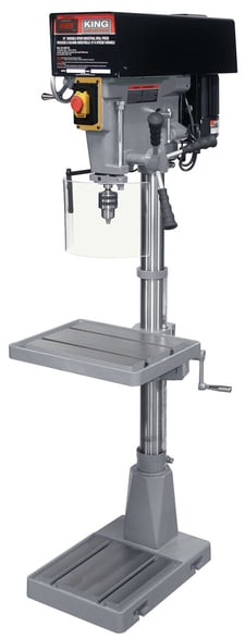 15" King Canada #KC-30HS-VS, Variable Speed Industrial Drill Press, 5/8" cap., 6" stroke, 18" x 14" table, 1
