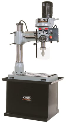 4-1/2" King Canada #KC-35, Radial Drilling Machine w/ Safety Guard, 1-1/4" drill capacity, 21-5/8" x 19-5/8"