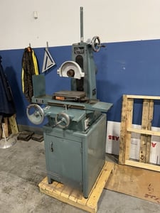 6" x 12" Harig #Super-612, hand feed surface grinder, permanent magnetic chuck, S/N 13500, 1981, Cabinet Base