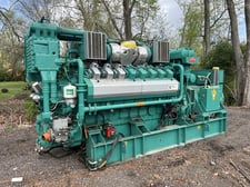 1100 KW Cummins #QSV81G, Natural gas generator set, 277/480 Volts, 1550 HP @ 1200 RPM, Wartsila CW-81-G