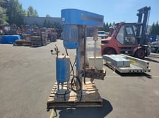 Image for 15 HP Hockmeyer #HV-15, Disperser w/Tank, 57.5" L x 1.75" diameter Mixing Shaft, 1760 RPM, 7.75" small & 14" large Blades, 45.5" depth x 43.81" diameter Tank, 230/460 V