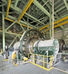 12' x 21' Metso, ball mill, air clutch, rubber liners, gearbox cooler, 1600 HP, 1186 RPM (2 available)