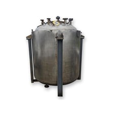 528 gallon Kalina, jacketed Stainless Steel pressure vessel reactor