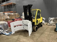 12000 lb. Hyster #S120FTPRS, enclosed cabin roll clamp forklift, LPG, 209" raised mast, 2019