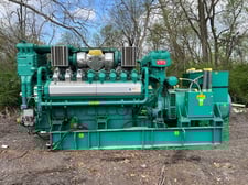 1100 KW Cummins #QSV81G, Generator Set, open skid mount, 277/480 Volts, 7393 hours, 2001