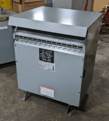 75 KVA 480 Primary, 208Y/120 Secondary, Siemens #3F3Y075FCD16, transformer, 3-phase, 3R enclosure
