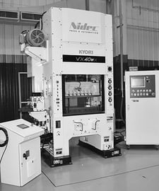 40 Ton, Kyori Anex #VX-40W, straight side double crank, 1.9" stroke, 11.2" Shut Height, 1.97" adj., 1000 SPM